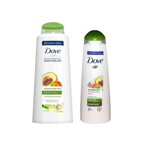 Dove Avokado ve Kalendula Özlü Şampuan 600 ml ve 400 ml