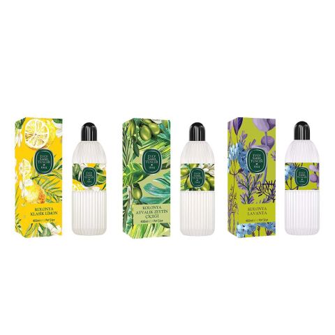 Eyüp Sabri Tuncer Kolonya Klasik Limon, Ayvalık Zeytin Çiçeği ve Lavanta Pet Şişe 400 ml