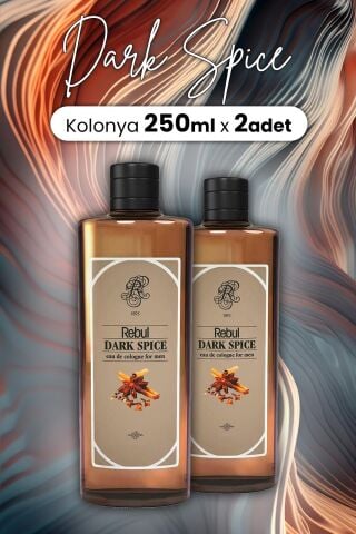 Rebul Dark Spice Kolonya Cam Şişe 250 ml x 2 Adet