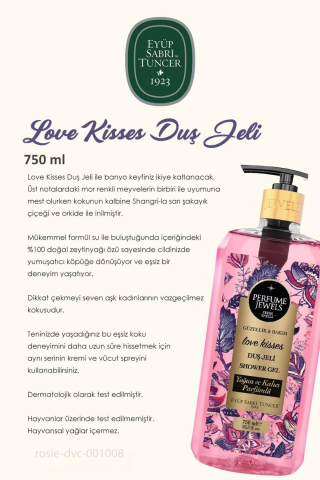 6 AL 5 ÖDE Eyüp Sabri Tuncer Love Kisses Duş Jeli 750 ml ve ROSIE