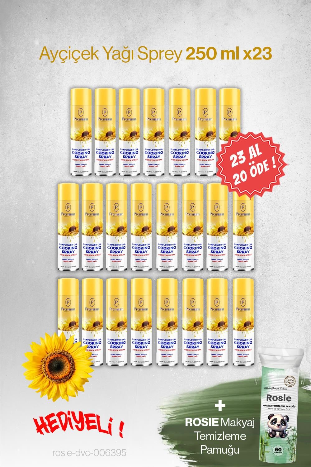 23 AL 20 ÖDE Ayçiçek Yağı Premium 250 ML Hediyeli