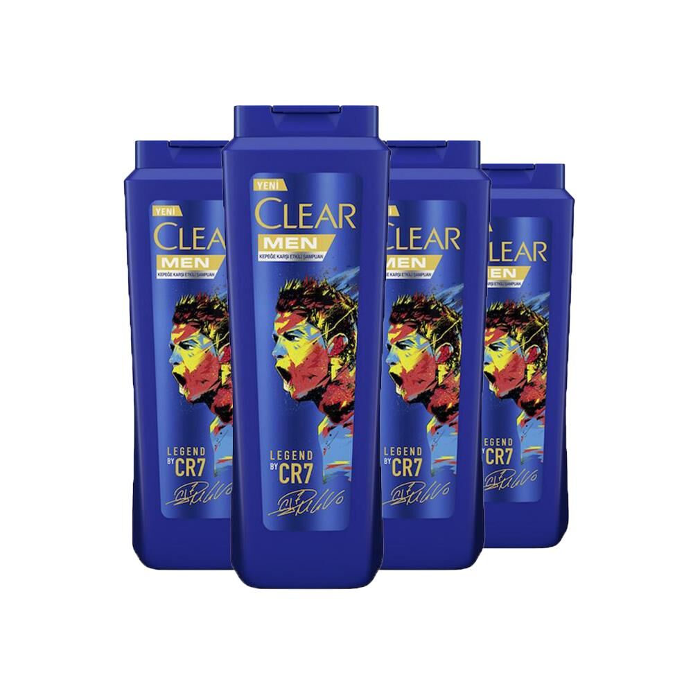 Clear Men Kepeğe Karşı Etkili Şampuan Legend By Cr7 Cristiano Ronaldo 325 ml x 4