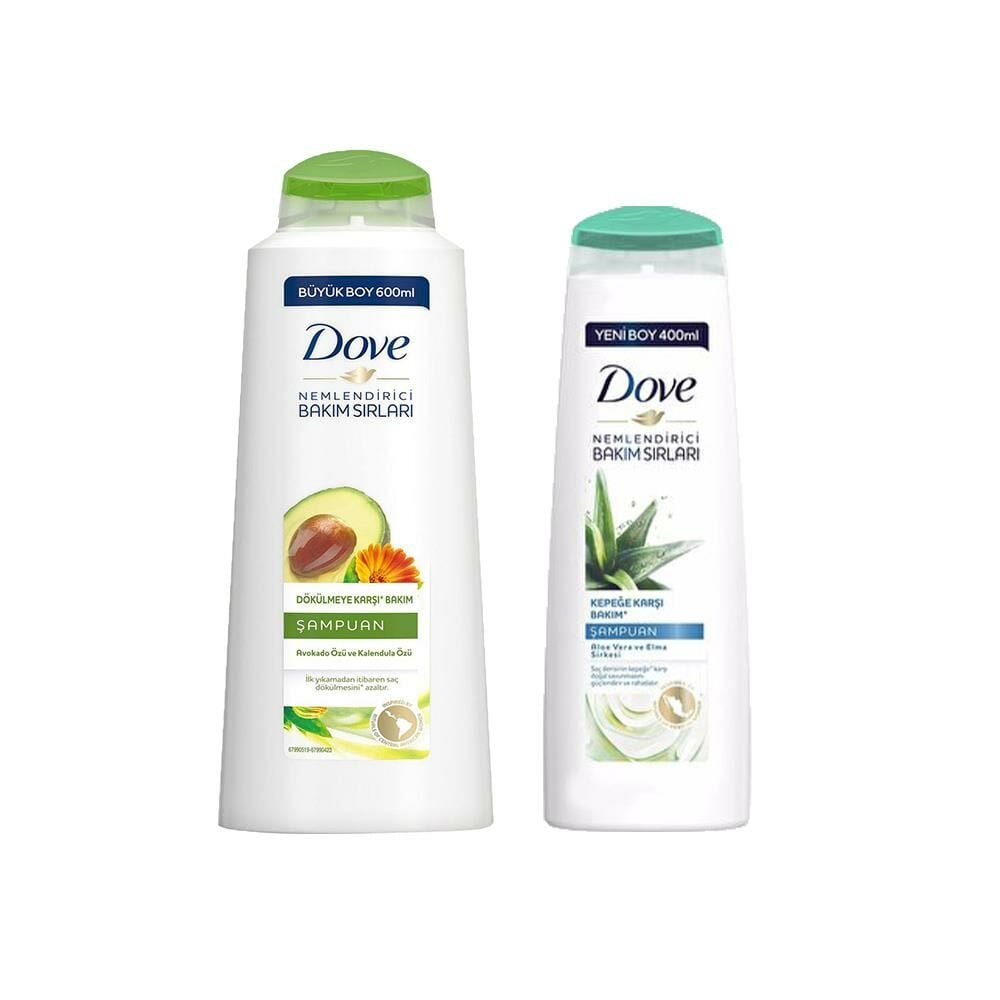 Dove Şampuan Avokado ve Kalendula Özlü ve Bakım Şampuanı Aloe Vera