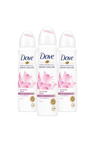 Dove Kadın Sprey Deodorant Lotus Çiçeği 150 ml x 3