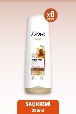 Dove Saç Kremi Onarıcı Bakım Argan Yağı 350 ml x 6 Adet
