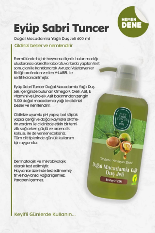 6 AL 5 ÖDE Eyüp Sabri Tuncer Doğal Macadamia Yağlı Duş Jeli 600 ml ve ROSIE
