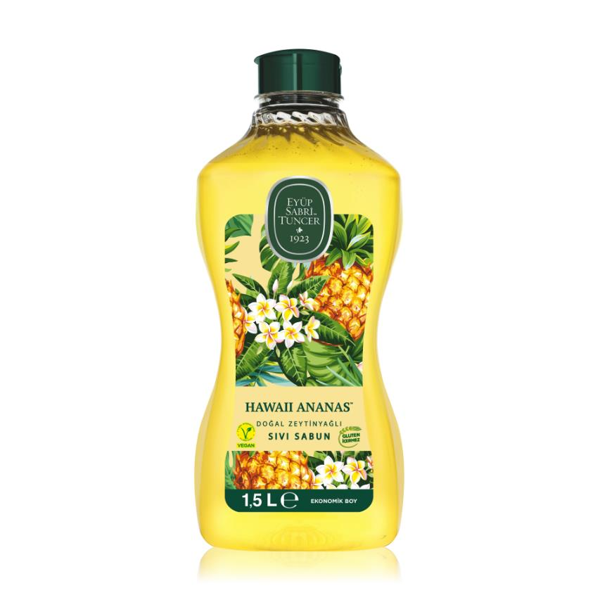 Eyüp Sabri Tuncer Doğal Zeytinyağlı Hawaii Ananas Sıvı Sabun 1.5 L