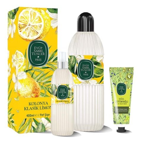 Eyüp Sabri Tuncer Klasik Limon Kolonyası 400 ml, 150 ml ve El Kremi