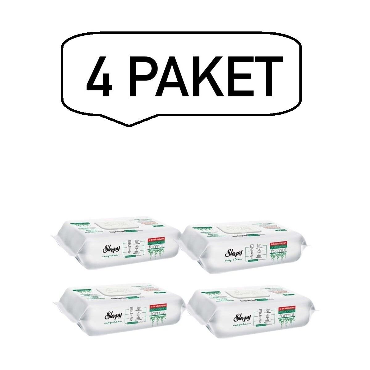 Sleepy Easy Clean Yüzey Temizlik Havlusu 100 Yaprak (4 Adet)