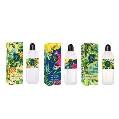 Eyüp Sabri Tuncer Kolonya Hawaii Ananas, Hatıralar ve Ayvalık Zeytin Çiçeği Pet Şişe 400 ml