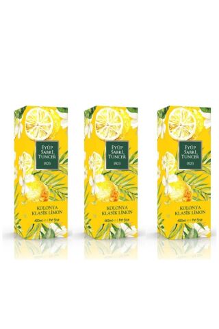 Eyüp Sabri Tuncer Klasik Limon Kolonyası 80 Derece Pet Şişe 400 ml x 3 Adet