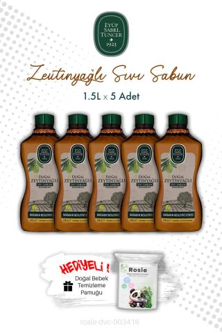 Doğal Zeytinyağlı X5 1.5L Sıvı Sabun ve ROSIE