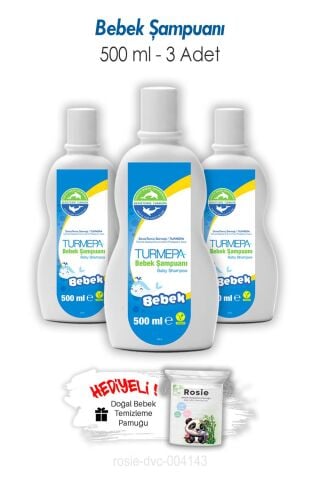 Turmepa Bebek Şampuanı 500 ML 3 Adet ve ROSIE