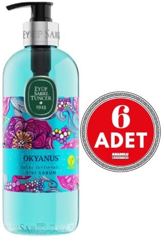 Eyüp Sabri Tuncer Doğal Zeytinyağlı Sıvı Sabun Okyanus 500 ml x 6 Adet
