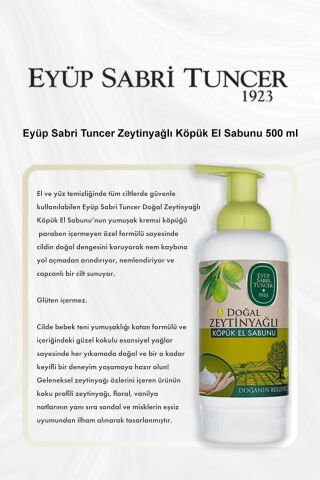 Eyüp Sabri Tuncer Zeytinyağlı Köpük El Sabunu 500 ml 5 Al 4 Öde ve Rosie Pamuk