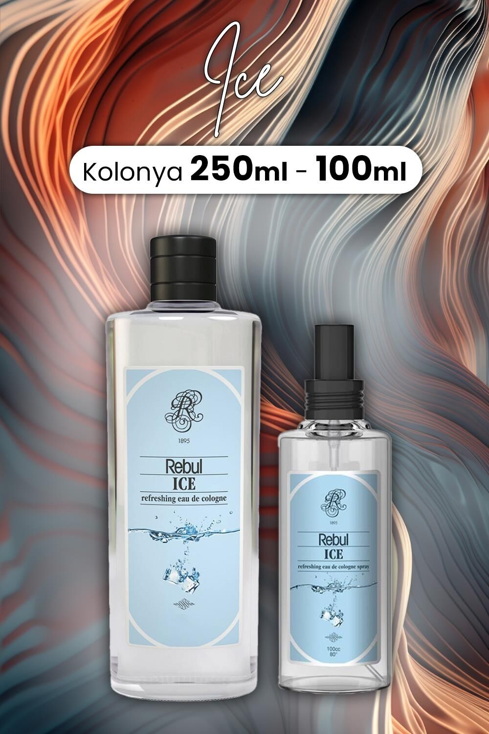 Rebul Ice Kolonya Cam Şişe 250 ml ve 100 ml