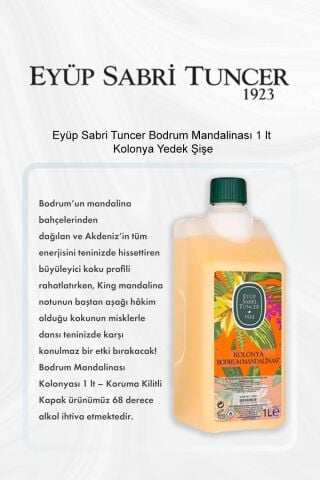 Eyüp Sabri Tuncer Bodrum Mandalinası 1 lt Kolonya Yedek Şişe 5 Al 4 Öde ve Rosie Pamuk