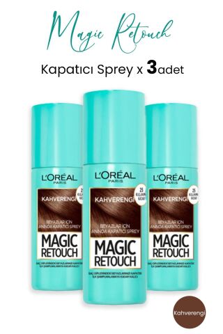 Loreal Paris Kapatıcı Sprey Kahverengi 75 ml x 3 Adet