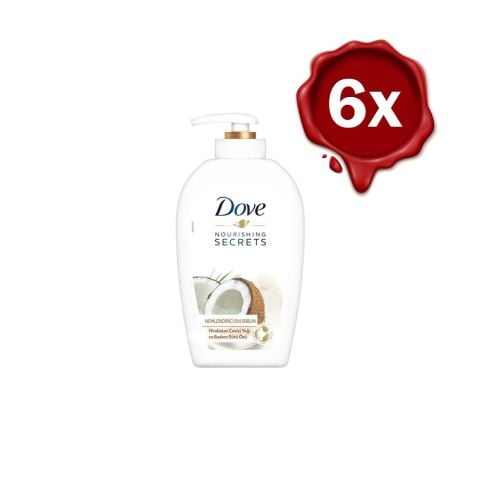 Dove Hindistan Cevizi Yağı ve Badem Sütü Özlü Nemlendiricili Sıvı Sabun x 6