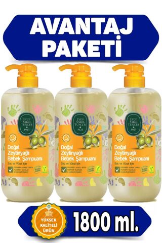 Eyüp Sabri Tuncer Göz Yakmayan Zeytinyağlı Bebek Şampuanı x 3 Adet