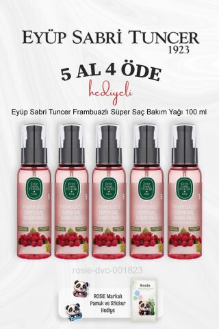 Eyüp Sabri Tuncer Frambuazlı Süper Saç Bakım Yağı 100 ml 5 Al 4 Öde ve Rosie Pamuk