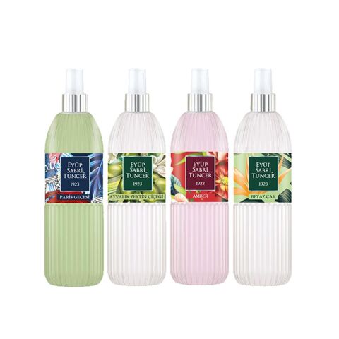 Eyüp Sabri Tuncer Kolonya Seti 4' lü, Paris Gecesi, Beyaz Çay, Ayvalık Zeytin Çiçeği, Amber 150 ml