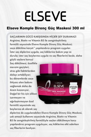 Elseve Komple Direnç Güç Maskesi 300 ml 5 Al 4 Öde ve Rosie Pamuk