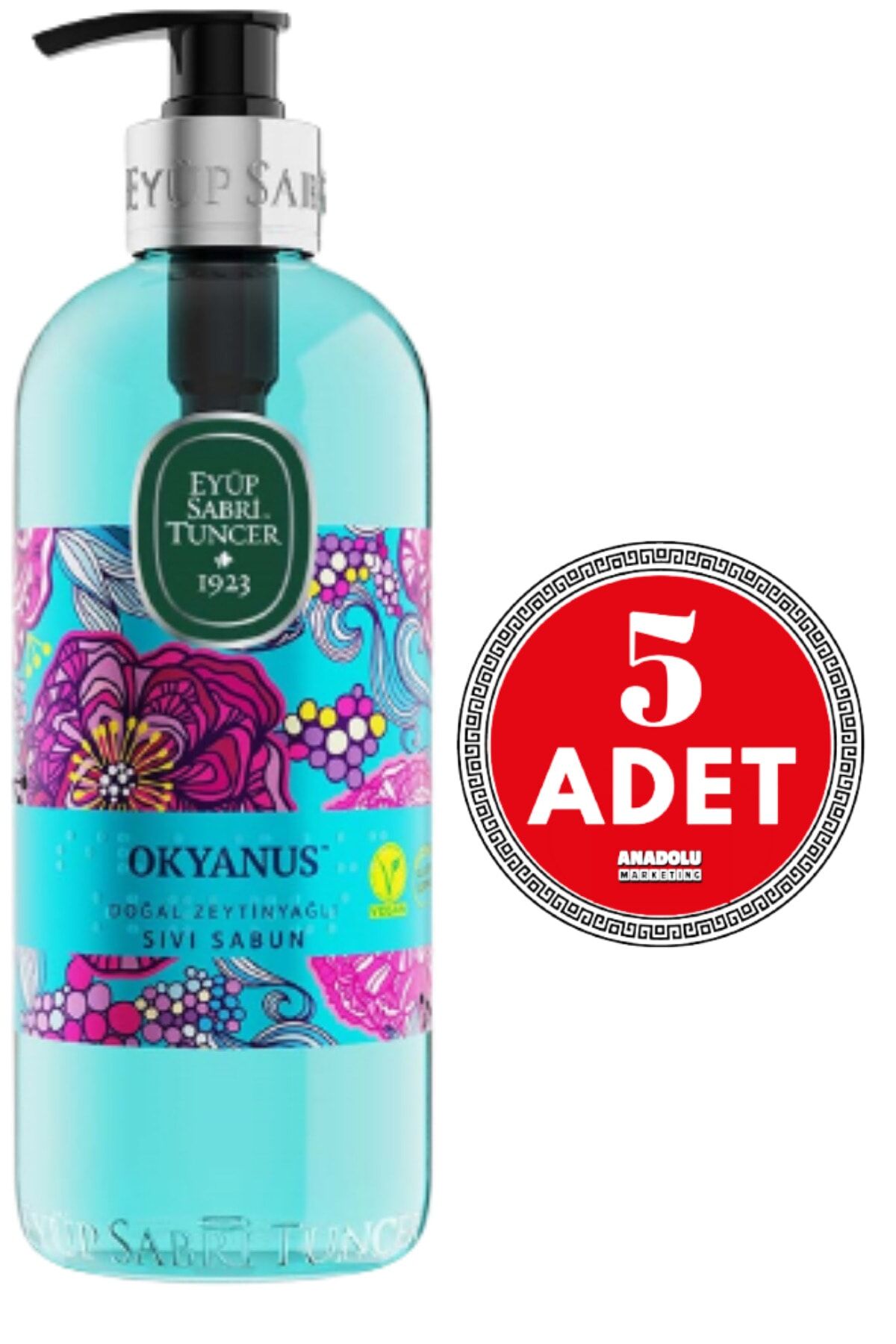 Eyüp Sabri Tuncer Doğal Zeytinyağlı Sıvı Sabun Okyanus 500 ml x 5 Adet
