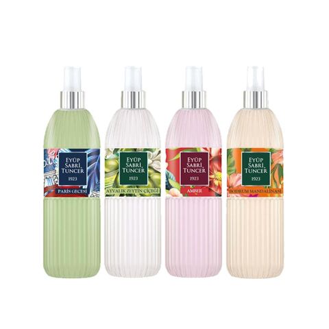 Eyüp Sabri Tuncer Özel Kolonya Seti, Paris Gecesi, Ayvalık, Amber, Bodrum Mandalinası 150 ml
