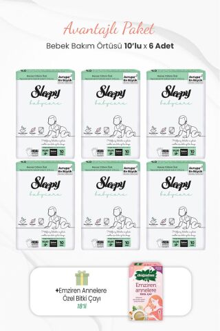 Sleepy Babycare 10'lu Bebek Bakım Örtüsü 6 Paket,