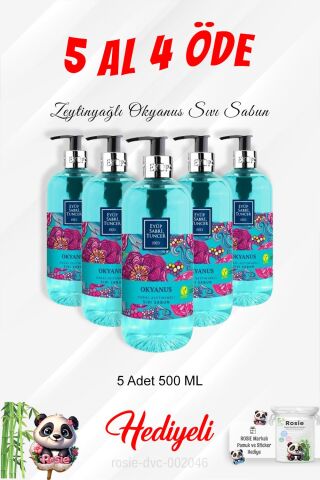 Zeytinyağlı Okyanus Sıvı Sabun 500 ML 5 Al 4 Öde ve Rosie Pamuk