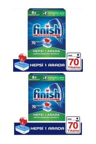 Finish Power Bulaşık Makinası Deterjanı Hepsi Bir Arada 70 Tablet x 2