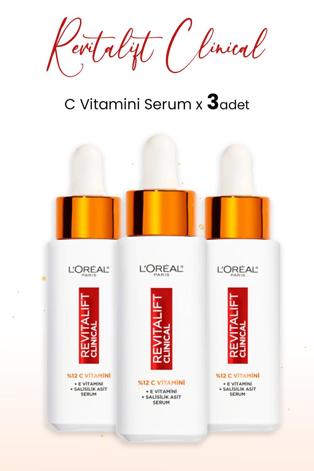 Loreal Paris Revitalift Clinical Serum C Vitamini 30 ml x 3 Adet