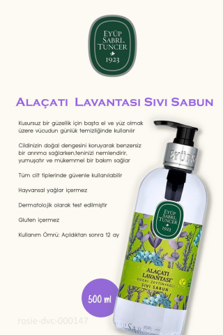 Alaçatı Lavantası 500 ML 6 AL 5 ÖDE  Sıvı Sabun ve ROSIE Hediyeli