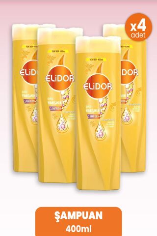 Elidor Superblend Şampuan İpeksi Yumuşaklık 400 ml x 4 Adet