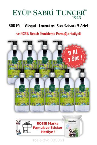 9 AL 7 ÖDE Alaçatı Lavantası Sıvı Sabun 500 ML ve ROSIE Hediyeli