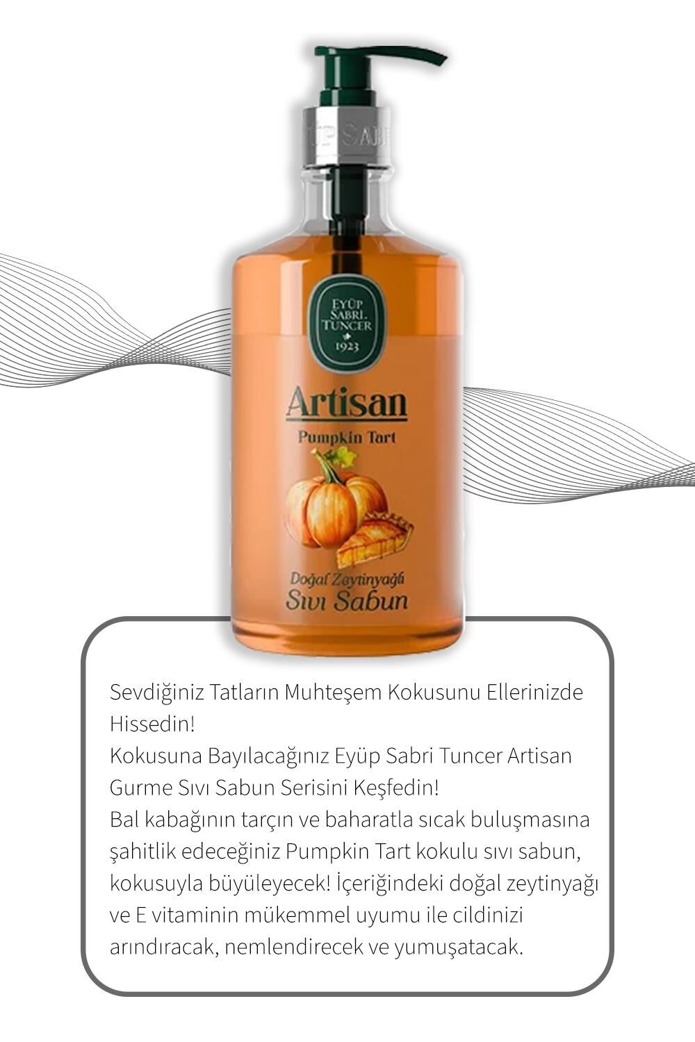 Eyüp Sabri Tuncer Artisan Doğal Zeytinyağlı Sıvı Sabun Pumpkin Tart 600 ml X3
