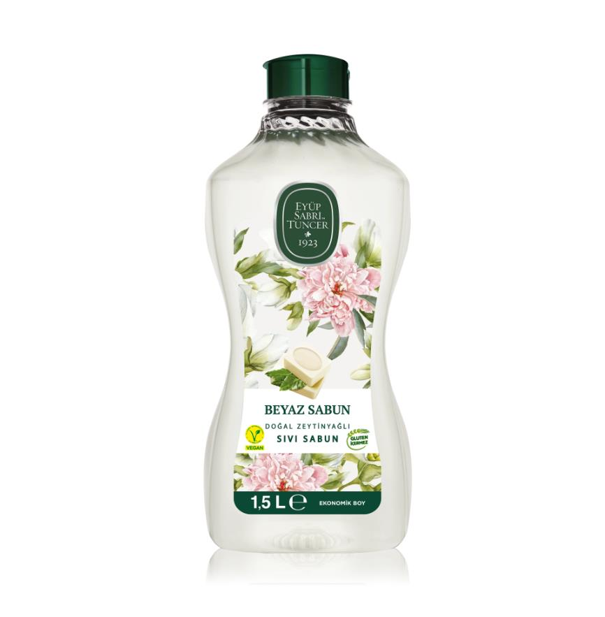Eyüp Sabri Tuncer Doğal Zeytinyağlı Sıvı Beyaz Sabun 1.5 L