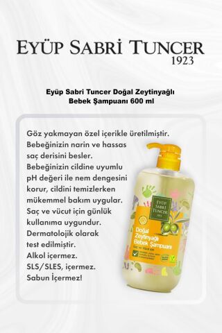 Eyüp Sabri Tuncer Doğal Zeytinyağlı Bebek Şampuanı 600 ml 5 Al 4 Öde ve Rosie Pamuk