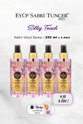 4 AL 3 ÖDE Eyüp Sabri Tuncer Vücut Spreyi Silky Touch 250 ml, Pamuk Hediyeli