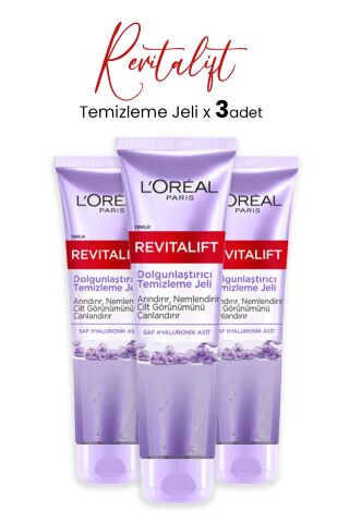Loreal Paris Revitalift Dolgunlaştırıcı Temizleme Jeli 150 ml x 3 Adet