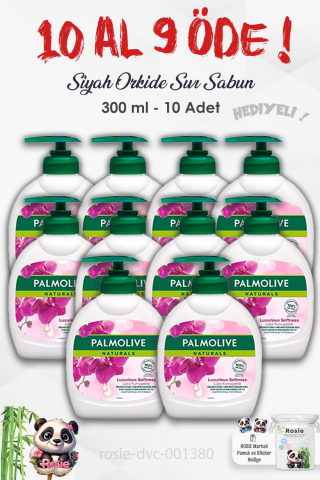 Palmolive 10 AL 9 ÖDE Naturals Siyah Orkide Lüks Yumuşaklık Sıvı Sabun 300 ml ve ROSIE