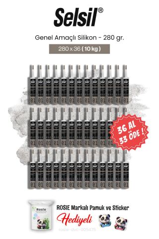 Selsil 280 gr 36 AL 33 ÖDE Genel Amaçlı Silikon ve rosie pamuk