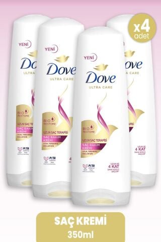 Dove Ultra Care Saç Kremi Uzun Saç Terapisi 350 ml x 4 Adet