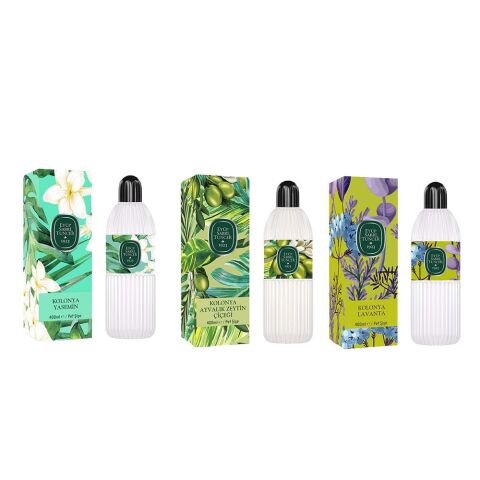 Eyüp Sabri Tuncer Kolonya Yasemin, Ayvalık Zeytin Çiçeği ve Lavanta Pet Şişe 400 ML
