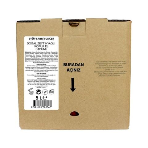 Eyüp Sabri Tuncer Köpük Sabun Zeytinyağlı 5000 ml
