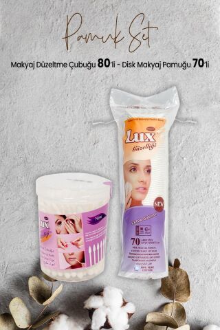 Lux Makyaj Düzeltme Çubuğu 80' li ve Disk Makyaj Pamuğu 70'li