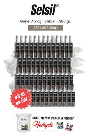 Selsil 48 AL 44 ÖDE 280 gr Genel Amaçlı Silikon ve rosie pamuk