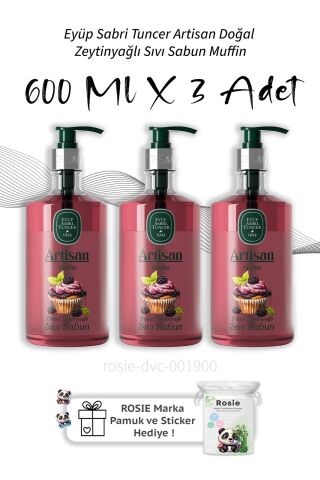 Eyüp Sabri Tuncer Artisan Doğal Zeytinyağlı Sıvı Sabun Muffin 600 ml X3