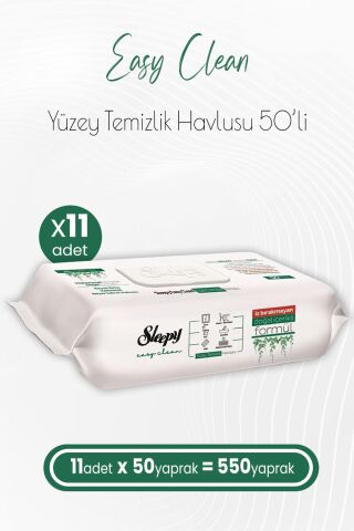 Sleepy Easy Clean Yüzey Temizlik Havlusu 50 x 11 Adet (550 Yaprak)